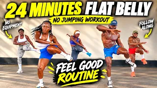 Flat Belly in 24 Min a Day, No Equipment, No Jump Routine!