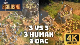 THE SCOURING ORC VS HUMAN 3 VS 3 NEW RTS WARCRAFT GAME  The Scouring Gameplay