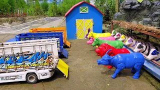 Wadidau‼️Proses Simulasi Sapi & Kerbau Lucu Naik Truk Oleng Angkut Sapi Kotor #153