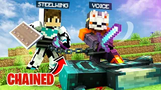 Can You Beat Minecraft While CHAINED Together? Ft. @STEEL-WING