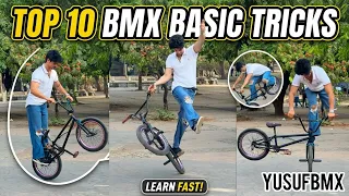 TOP 10 BMX CYCLE BASIC TRICKS 😎