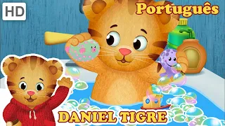 Daniel Tigre em Português 🛁🧼 Aprendendo hábitos saudáveis 🥣🧺 [Episódios completos]