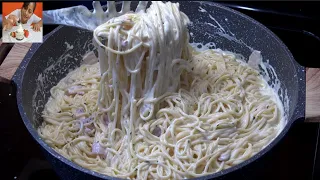 ESPAGUETI BLANCO CREMOSO y FÁCIL DE COCINAR | Rico para la COMIDA | Recetas en Casayfamiliatv