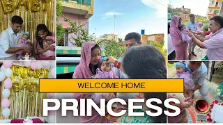 Welcome home princess @Ishanvi_ishu19 #welcomebaby #babygirl #celebration