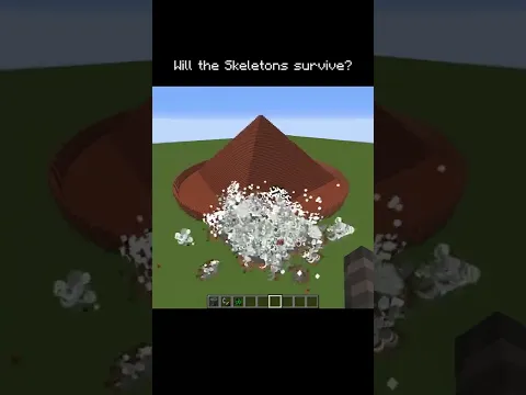 Minecraft TNT Skeleton Experiment... #shorts