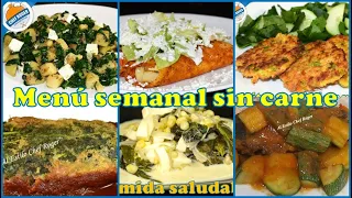 Menú semanal sin carne, ECONOMICO, AHORRA MUCHO DINERO