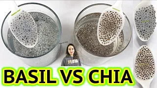 Chia Vs Basil Seeds | Basil Vs Chia Seeds | Sabja Vs Chia seeds