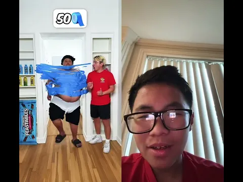Can a Wall of Tape stop a Sumo Wrestler?? @zhong #sumowrestler #challenge #tape #subscribe #shorts
