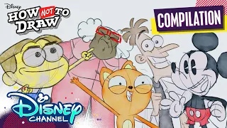 Disney Cartoons Come to Life! | How Not To Draw | Compilation | @disneychannelanimation