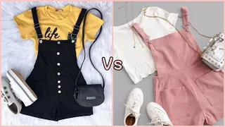 challenge black🖤 vs baby pink💗| لو خيروك بين اللون الاسود🖤و اللون الزهري 💗