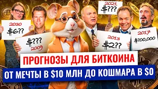 Самые безумные прогнозы для биткоина: Финни, Вуд, Макафи, Кайзер, О'Лири ⚡️ Hamster Academy