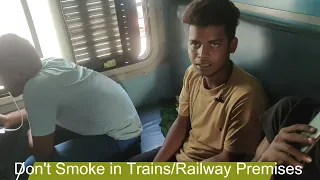 Don't Smoke in Trains/Railway Premises ट्रैन में धूम्रपान न करें