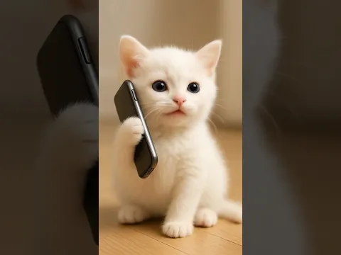 Kitten Has a DRAMATIC Phone Call
