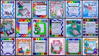 MIRA ✅ 77✅  nuevas  CARATULAS bonitas  para cuadernos de PRIMARIA y SECUNDARIA