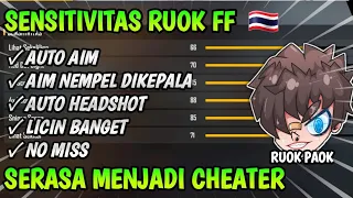 SENSITIVITAS RUOK FF🇹🇭  | TERBARU 2021 | MUDAH BENER HEADSHOT NYA | WORK DI SEMUA HP‼️