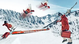 Skiing Into A Train...