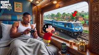 Franklin and Shinchan Built A INDIAN TRAIN in GTA 5 || Part # 02
