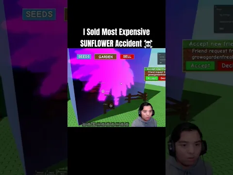 I Sold Most Expensive SUNFLOWERS Accident + He Got Mad ☠️ #growgarden #roblox