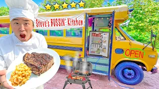 5 Star Restaurant In School Bus!