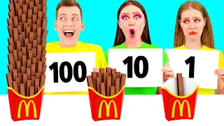 تحدي 100 طبقة من الطعام! PaRaRa Challenge