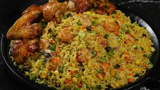 How to make THE BEST NIGERIAN FRIED RICE // Mind blowing Fried rice recipe