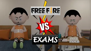 LET'S SMILE JOKE - FREE FIRE VS EXAMS || FUNNY GAMING ANIMATION