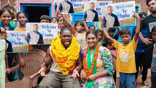 Marvin Achi in India Village with Shivani Kumari