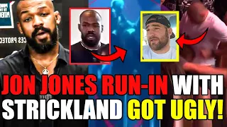 Jon Jones RUN-IN with Sean Strickland GOT UGLY at MMA Event, Charles Oliveira SETS RECORD, Topuria