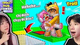 TROLL Ôm Người Yêu Leo Tháp Phát Cẩu Lương 😝 Ngáo Và Kemy Parkour Troll Hug Tower Roblox 😍