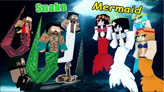 The Snake Love The Mermaid : Herobrine Brothers and Sadako Sisters