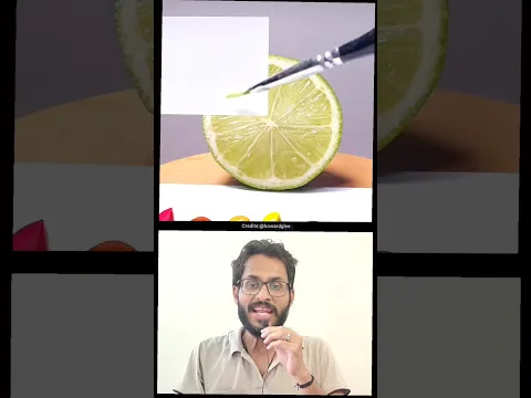 Lemon Paint slice illusion #shorts