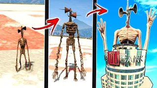 ATUALIZEI o SIREN HEAD FRACO até o SIREN HEAD DEUS no GTA 5 ! ( Cabeça de Sirene / GTA V Mods )