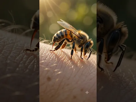 عندما تلذك نحله!🤔؟؟