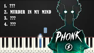 4 POPULAR PHONK SONGS on piano