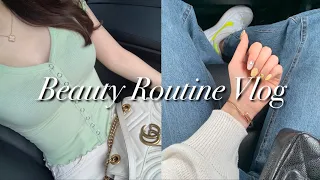 eng) 대학생 일상 | 받는 관리 전부 모음 | 눈물의 첫 리프팅+제모💧 | 헤어. 속눈썹펌. 뉴네일. 운동