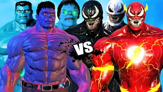 Team Venom  vs Blue Hulk Army  | Venom New,  GhostVenom, Venom Flash vs Blue Hulk - Epic battle