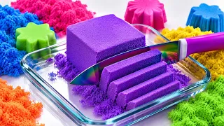 Oddly Satisfying Pink Sand ASMR 💖 Smooth Kinetic Sand Cutting 3 #shorts