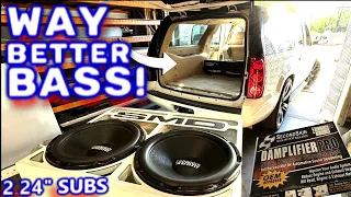 Do this for way better BASS! Waking Up 2 24" Subs 🔊 It made ALL the difference