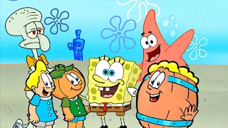 Férias na Praia - Barril, Rafa e Cabeção Com Bob Esponja