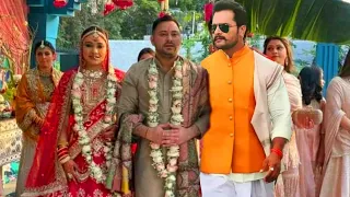 शादी की बधाई देने पहुचे खेसारी लाल ||Video viral | Khesari lal ||Tejashwi yadav || Tejashwi ki shadi