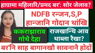 Bodo News March 22/NDFB रन्जन,S,P हान्जानि गोदान थांखि/हाग्रामा महिलारि/प्रमद बर': सोर जेलाव?