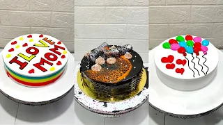 I love mom Cake Decorating||  Happy Birthday Cake Design #cakedesign #cake