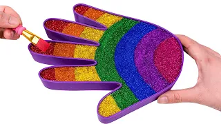 Satisfying Video DIY How To Make Rainbow BIG Hand & Slime Cutting Lollipop Candy ASMR 💕🌟