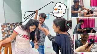 আমি আমার ছোটো ননদ মিলে আয়ুষ এর আসলে চুল কেটে নিলাম (prank)😂🤣