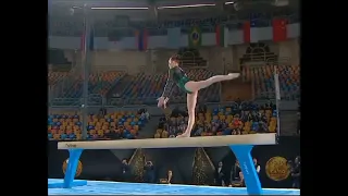  الاسطوره كيليا نمور 🇩🇿 تُبدع على عارضة التوازن في كأس العالم 🇪🇬🔥🥇#كاس_العالم_للجمباز_الفني_القاهره