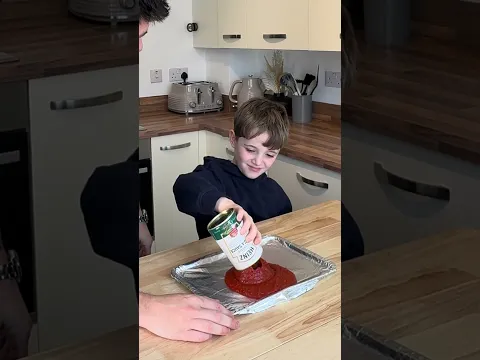 My Son makes PIZZA FRIES 🍟 🍕 #shorts