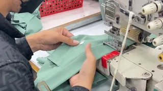 #縫製 三针拉腰速度技能员工做的太快了，每小时180件左右这个速度分享大家。@Asiawu