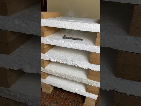 1000°C Hot Iron on thermocol 🔥|oddly satisfying. #shorts #asmr #experiment