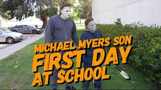 MICHAEL MYERS SON FIRST DAY AT SCHOOL | HORROR LEGEND #michaelmyers #horror #halloween