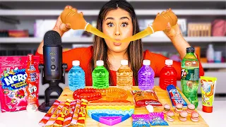 i Tried ASMR.. TIKTOK HONEY JELLY, EDIBLE RAINBOW POP IT CANDY, PUSH POP 먹방